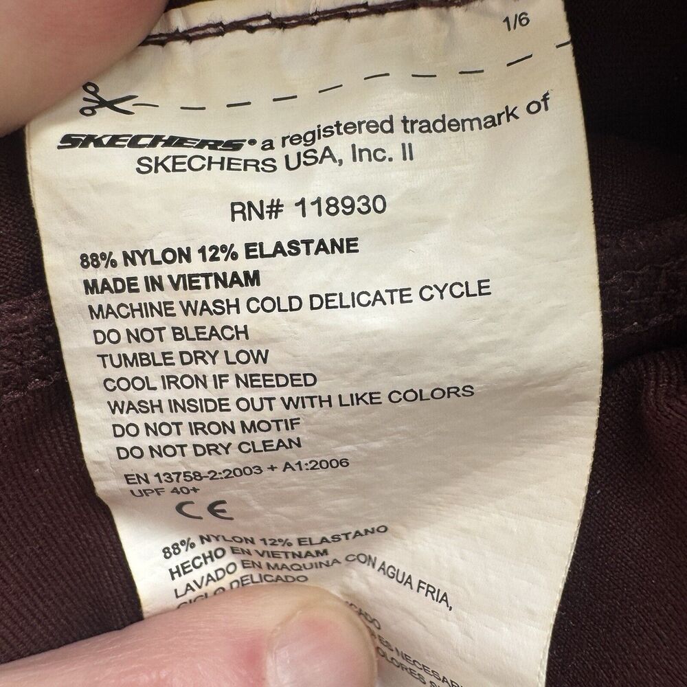 Skechers Women's GOFLEX GoWalk Pants with Pockets Solid Winetasting Size Large - Picture 4 of 4